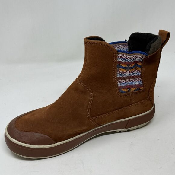 Keen Elsa II Chelsea Boots Womens 8 Brown Nubuck Leather Nordic Aztec Waterproof - Picture 8 of 16